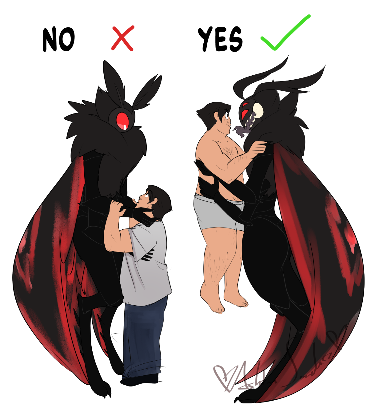 mothman body pillow