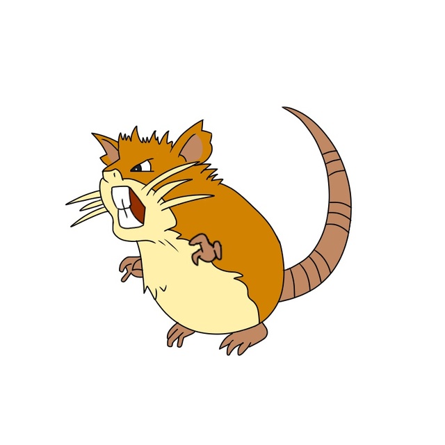Portachiavi Pok&eacute;mon Raticate/Rattatac &ndash; Originale TAKARA TOMY PVC, Nuovo