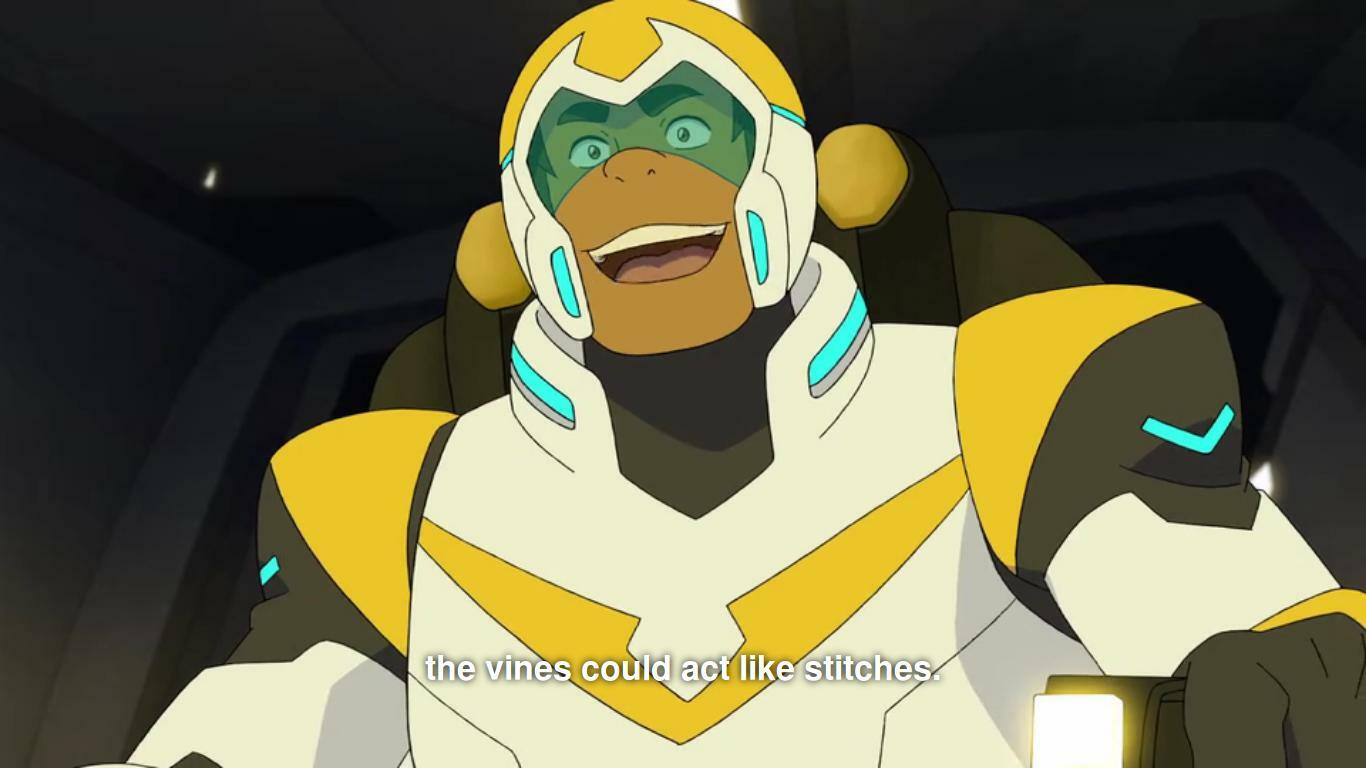 Hunk (continued): "...the vines could act like stiches!"