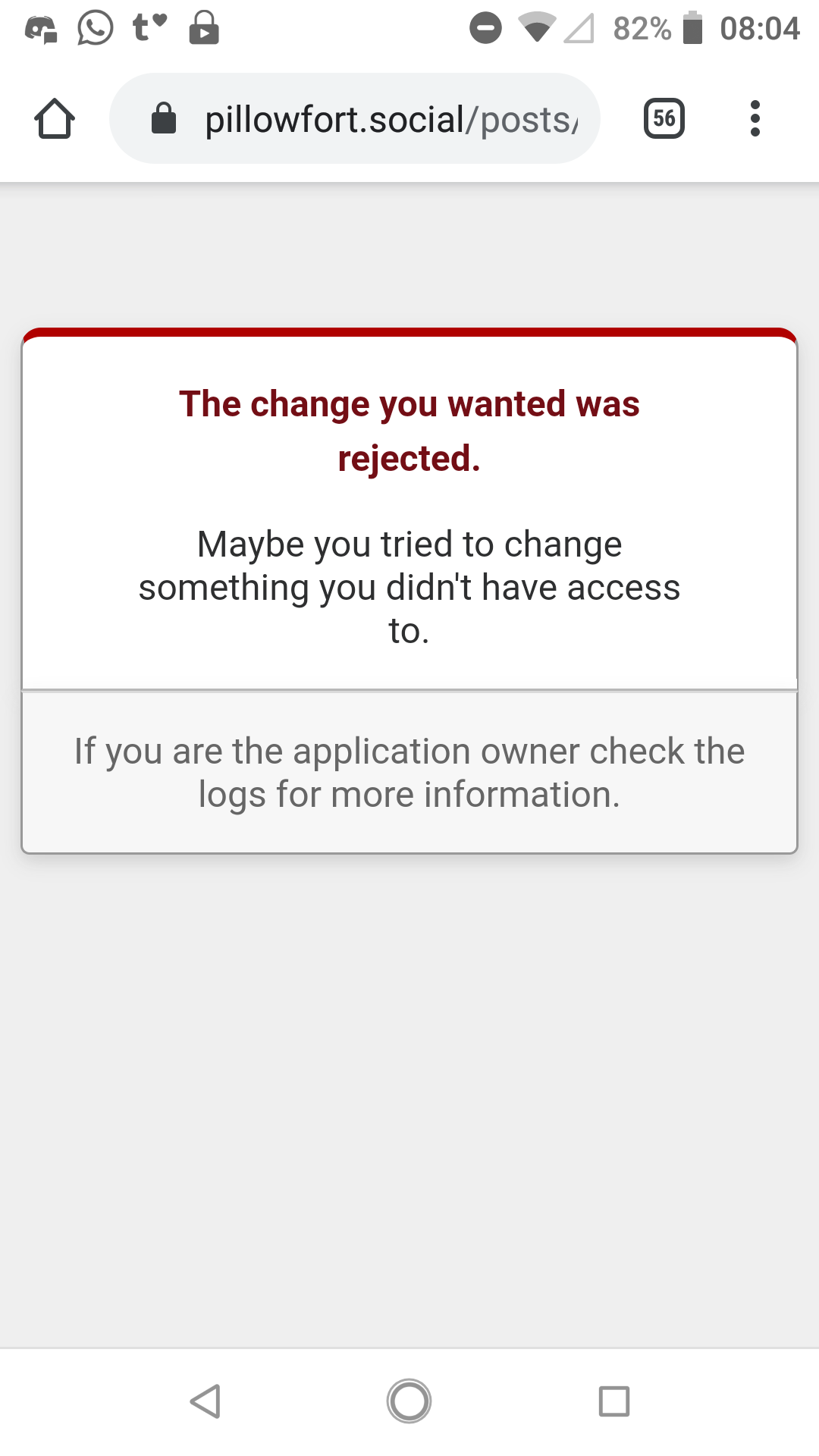 Searching For The Change You Wanted Was Rejected