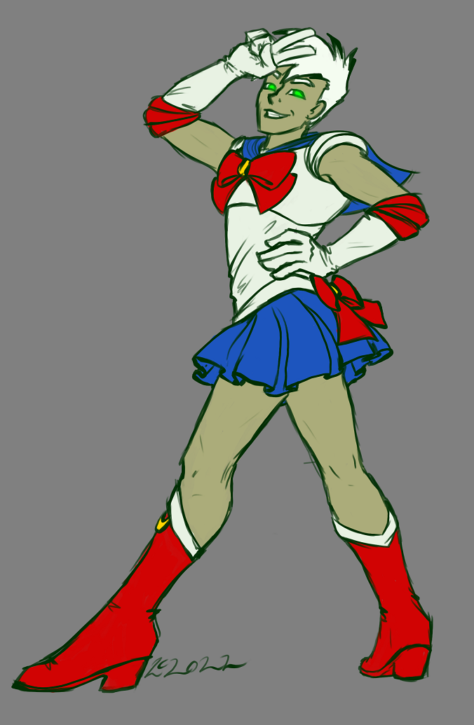 Danny Phantom in a sailor moon outfit