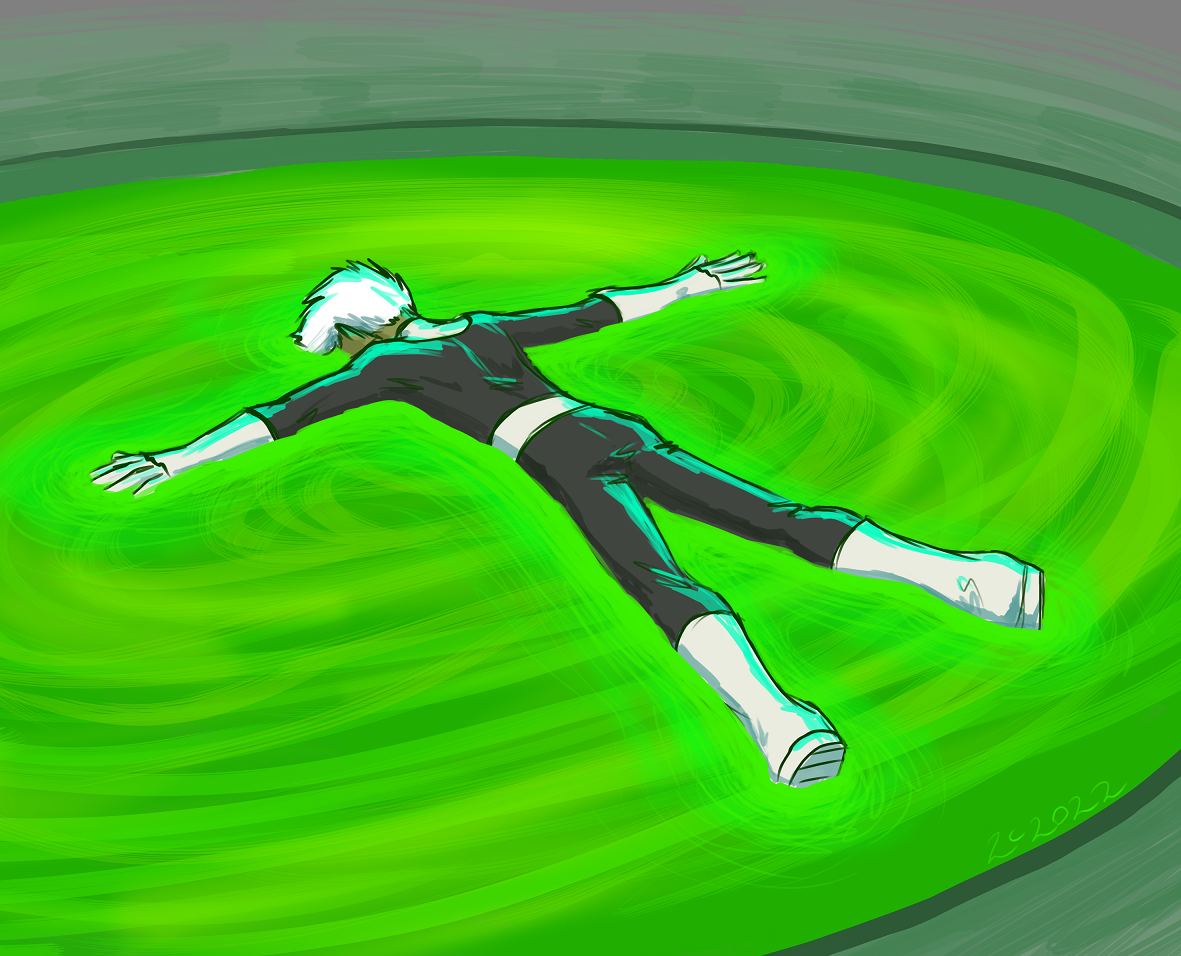 Danny face down in Skulkers Ectoplasm pool