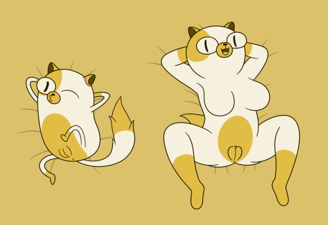 The iconic sex form and the twerking form! nude. cat. adventure time. pinup...